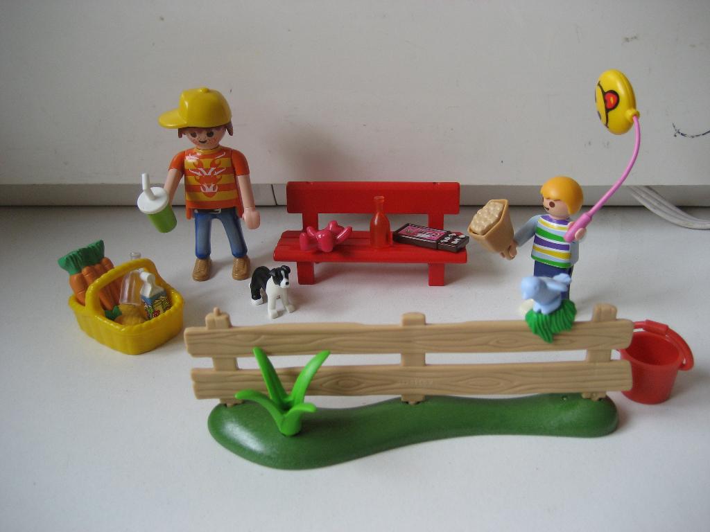 playmobil vader en zoon komen terug van boodschappen doen, Ophalen of Verzenden, Zo goed als nieuw