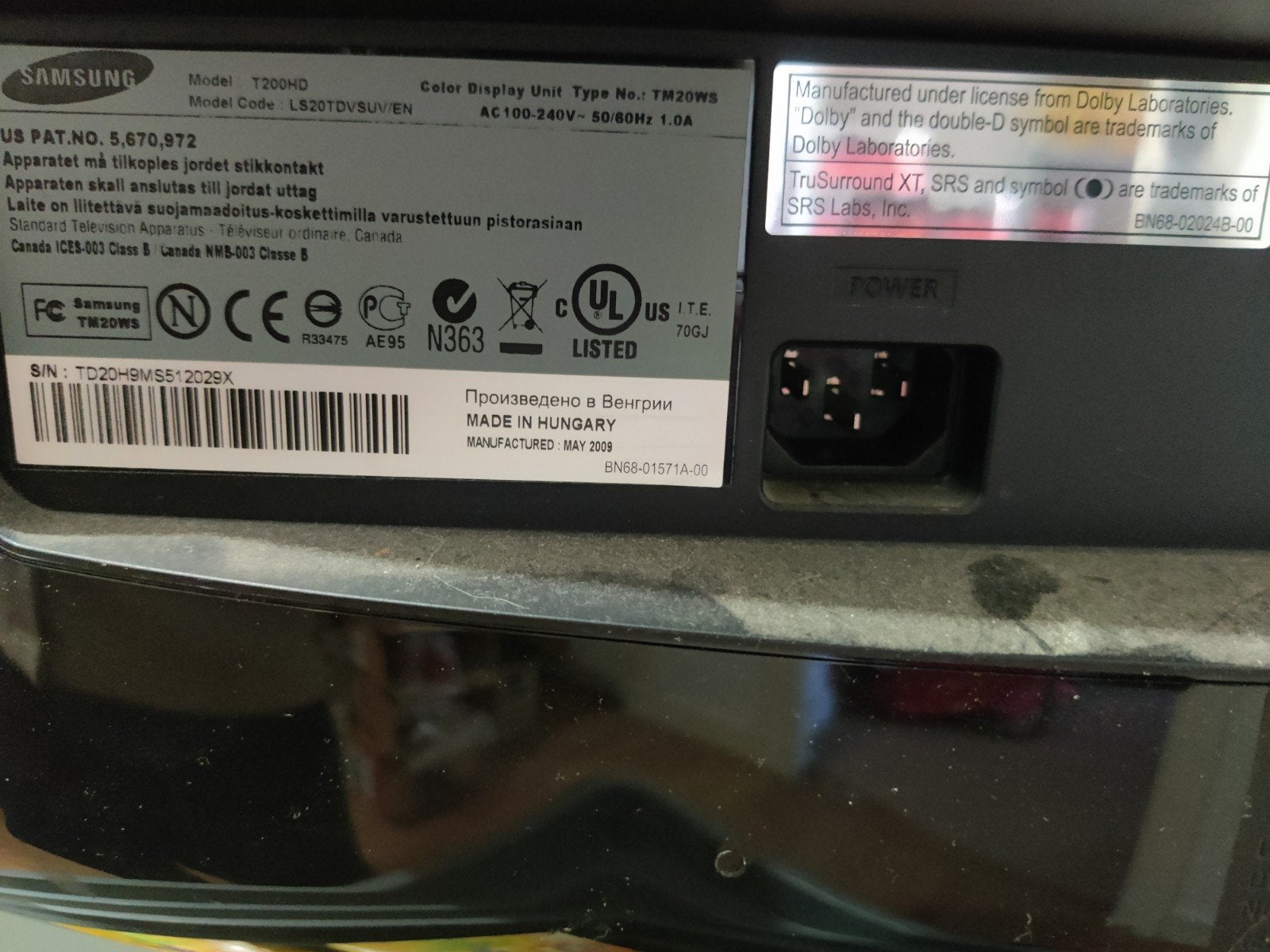 Samsung SyncMaster 120HD Monitor - Gebruikt, Computers en Software, HDMI, Ophalen of Verzenden, Samsung, 60 Hz of minder