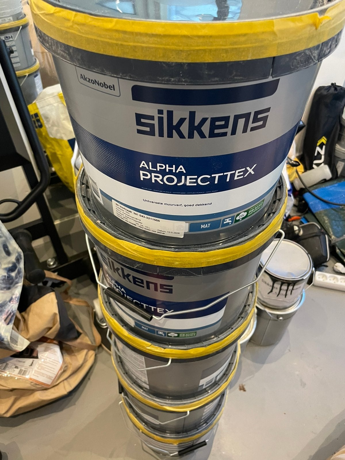 Muurverf Sikkens ral9016 10L ongeopend, Ophalen, Wit, Nieuw, Verf