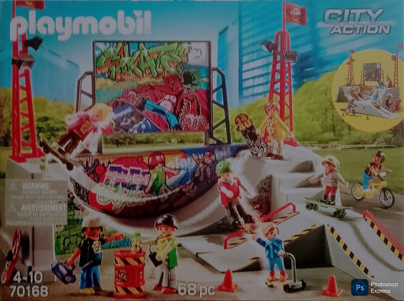 City Action Skating Grounds 70168, Kinderen en Baby's, Speelgoed | Playmobil, Ophalen of Verzenden, Zo goed als nieuw, Complete set