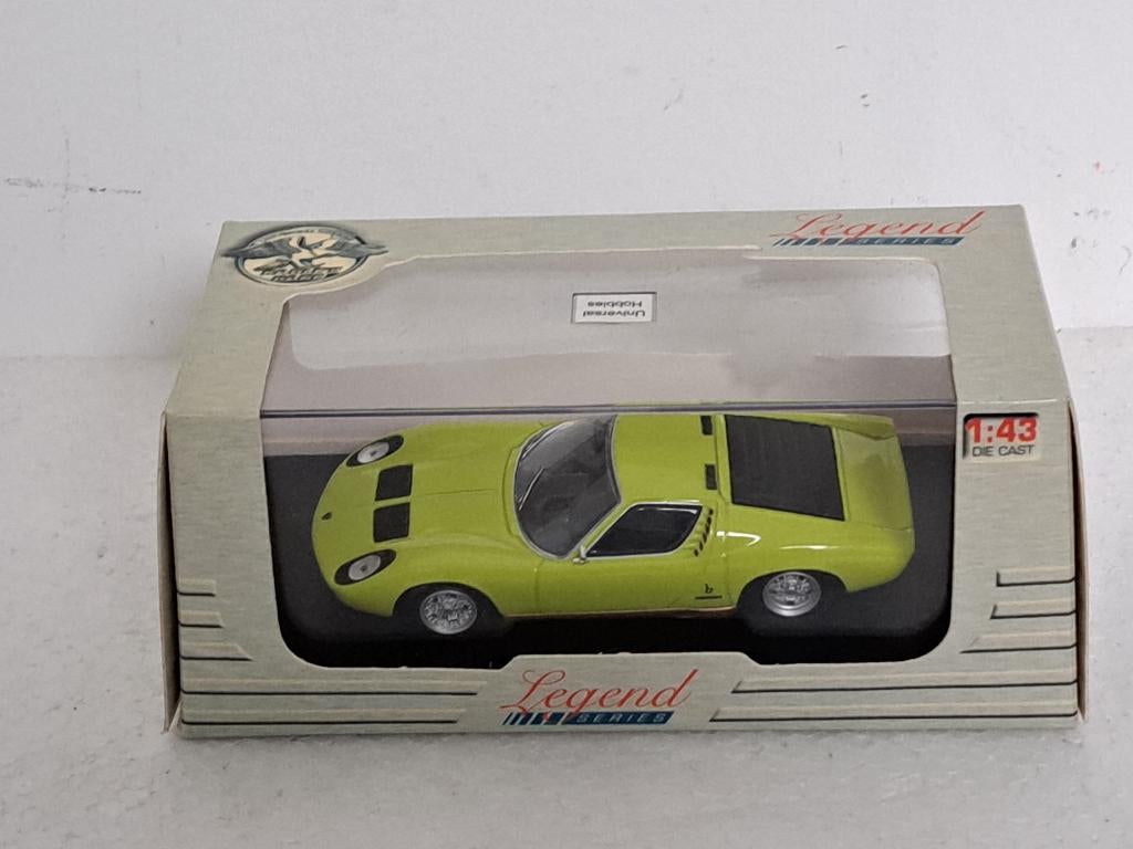 Lamborghini Miura V12 Groen 1/43 Universal Hobbies, Hobby en Vrije tijd, Ophalen of Verzenden, Zo goed als nieuw, Auto, Universal Hobbies