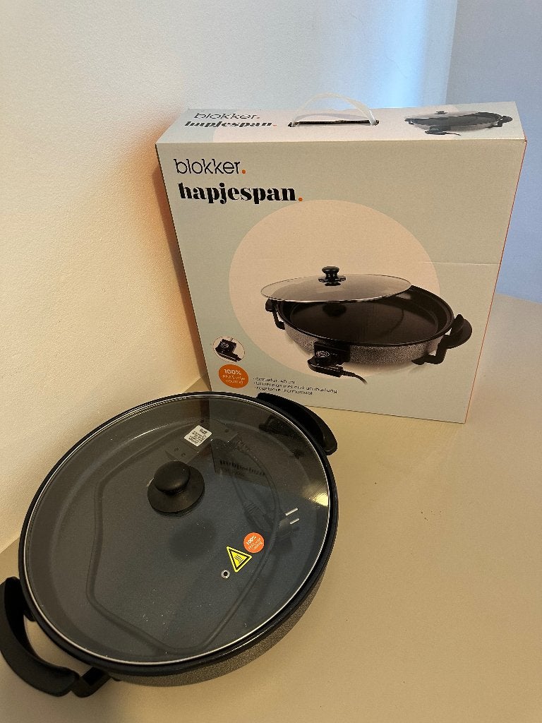 Blokker hapjespan, Met deksel, Ophalen of Verzenden, Overige materialen