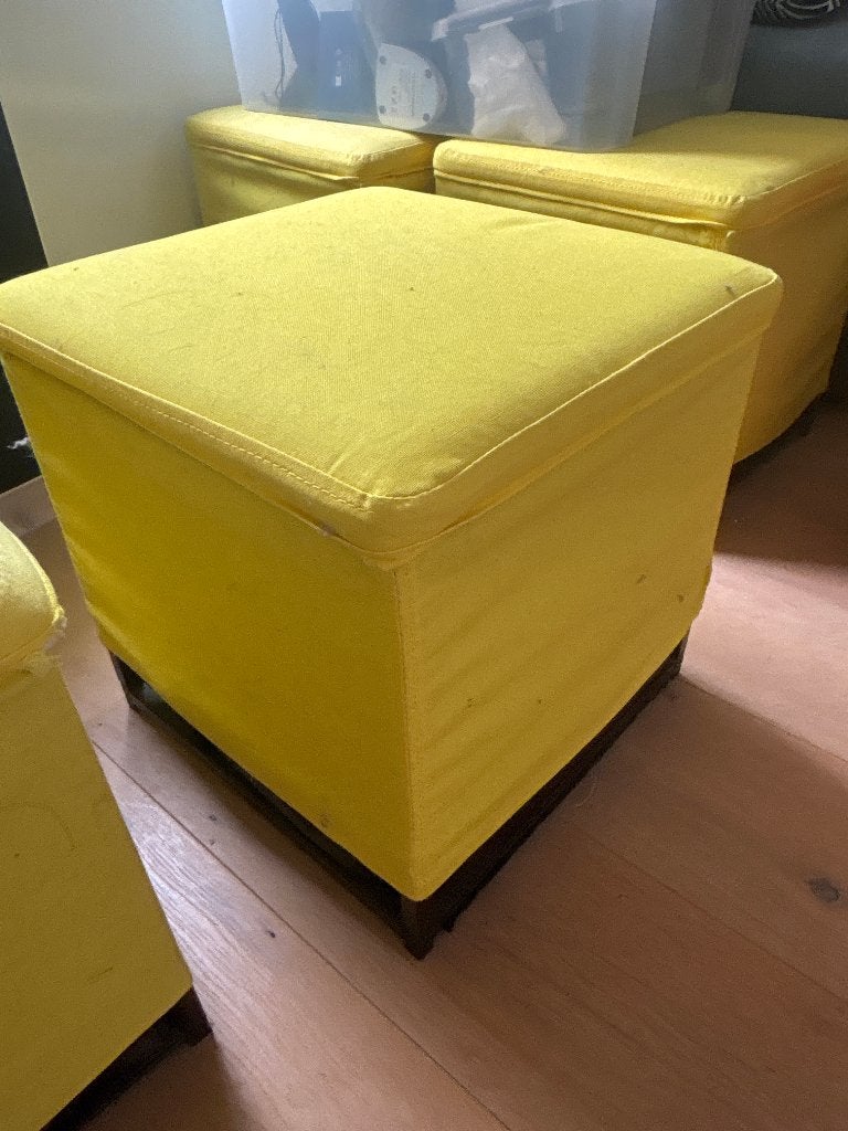Set van 8x IKEA BOSNÄS Voetenbank / Poef met opbergruimte, Ophalen, Minder dan 50 cm, Gebruikt, 125 cm of meer