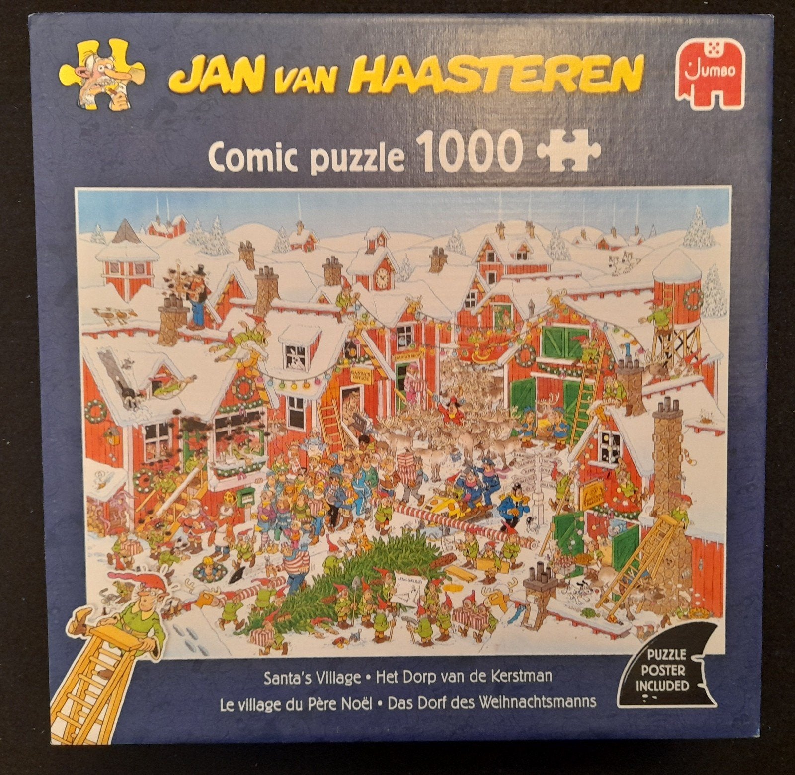 Puzzel Jan van Haasteren Dorp van de Kerstman 1.000 stukjes, Hobby en Vrije tijd, Denksport en Puzzels, Ophalen of Verzenden, 500 t/m 1500 stukjes