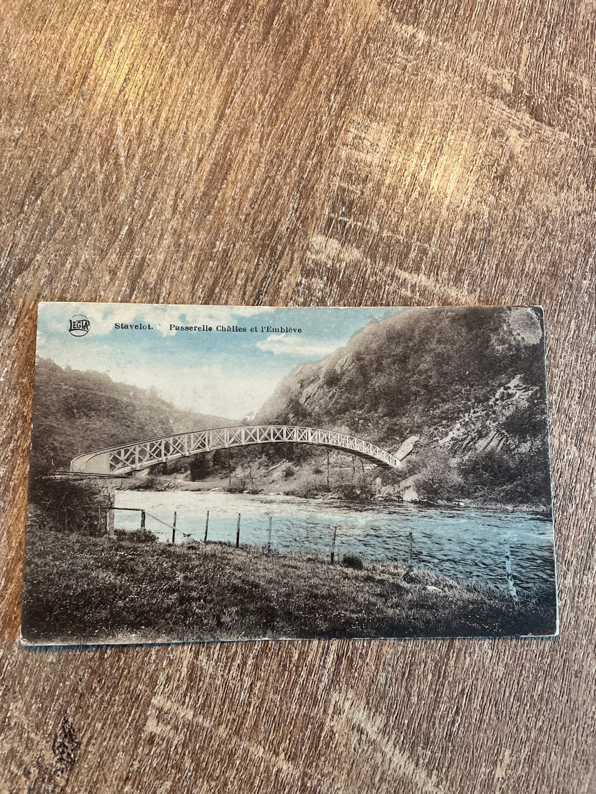 Oude ansichtkaart Stavelot, Passerelle Châtillon et l'Emblèv, Ophalen of Verzenden, 1920 tot 1940, Gelopen, Luik