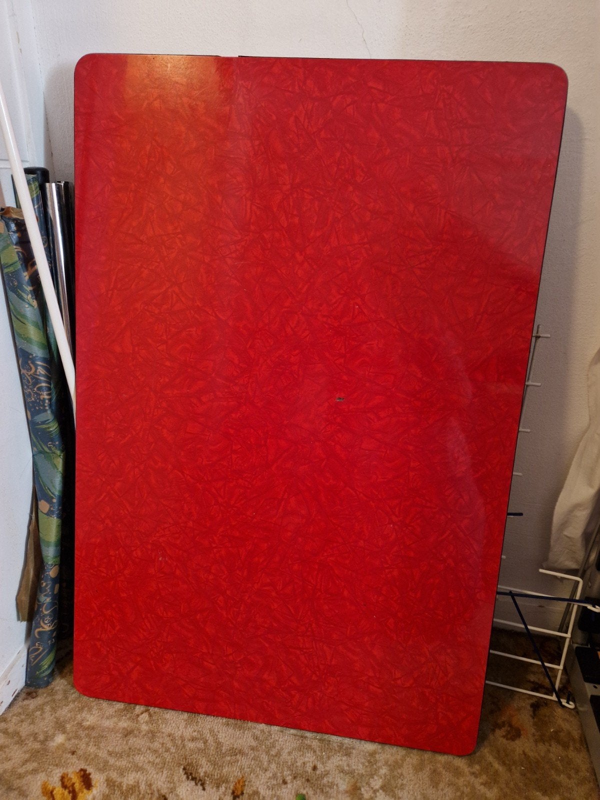 Formica tafel en 2 stoelen,  jaren 60, Ophalen, Gebruikt, 50 tot 100 cm, Vintage