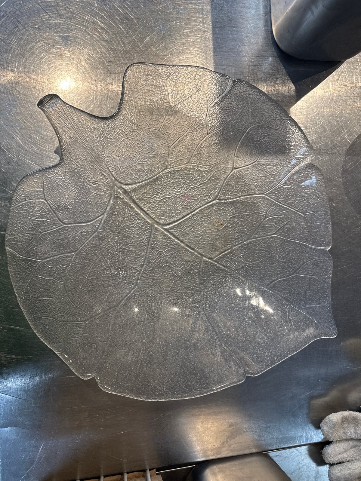 Vintage Arcoroc Aspen Bladschaal - Gehard Glas, Ophalen of Verzenden