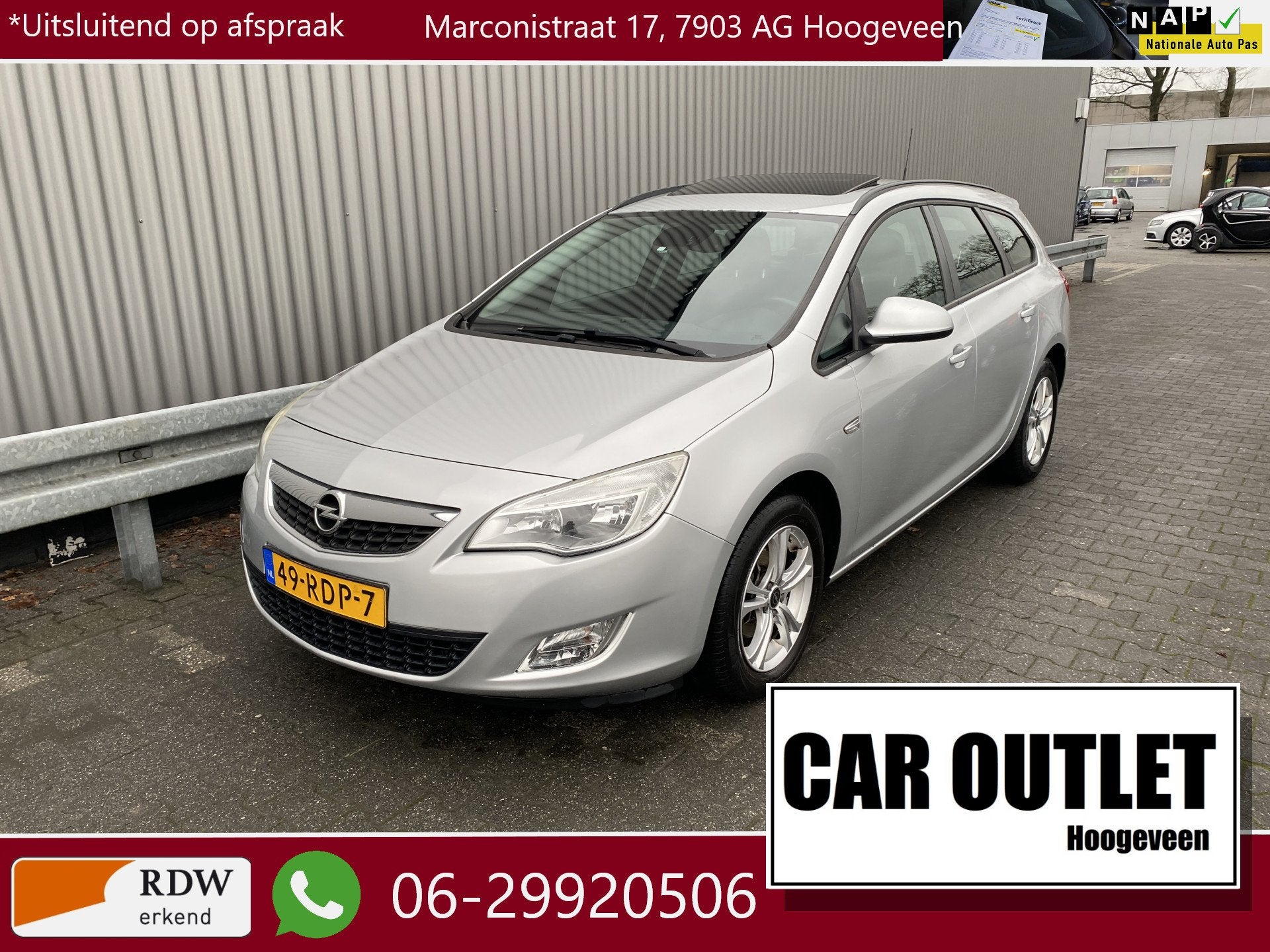 Opel Astra Sports Tourer 1.4 Turbo Cosmo Clima, Half Leder,, Auto's, Voorwielaandrijving, Euro 5, Gebruikt, 4 cilinders