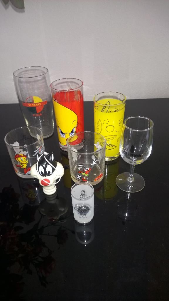 Allerlei merk / reklame glazen - zie foto's, Ophalen of Verzenden, Zo goed als nieuw, Overige typen