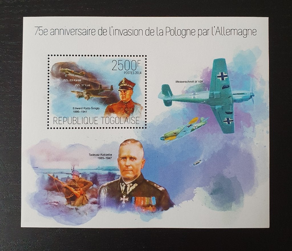 Togo 2014 WW II Vliegtuig Michel blok 937 postfris, Verzenden, Postfris, Vliegtuigen