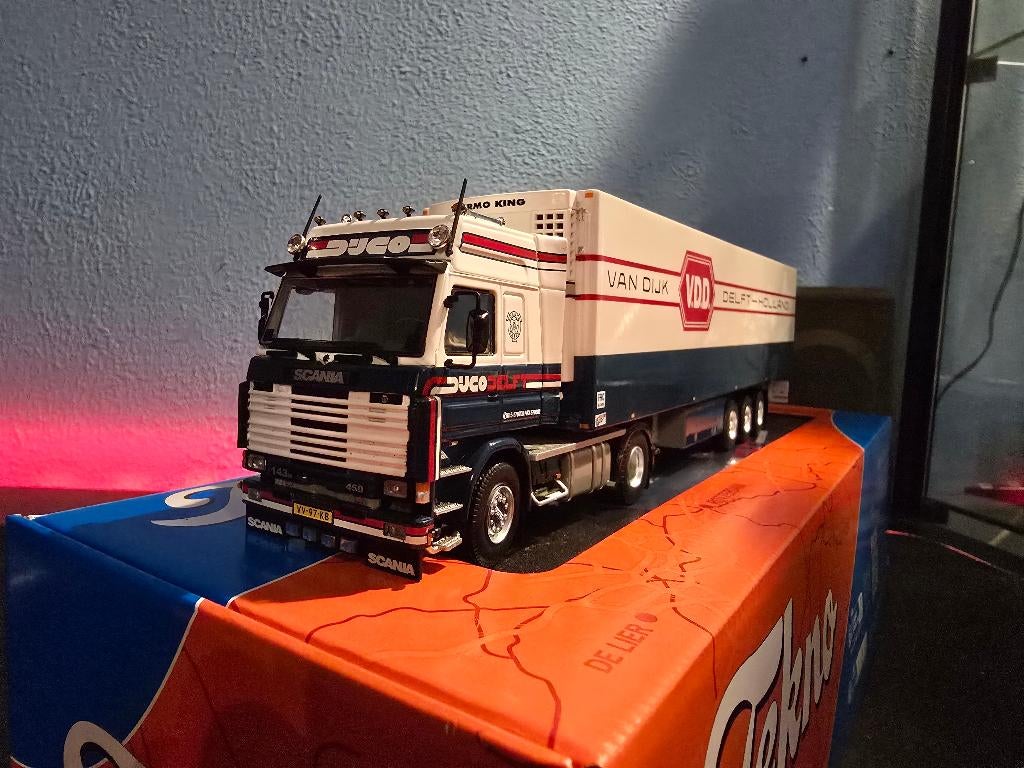 Tekno scania 143 Dijco, Ophalen of Verzenden, Zo goed als nieuw, Bus of Vrachtwagen, Tekno