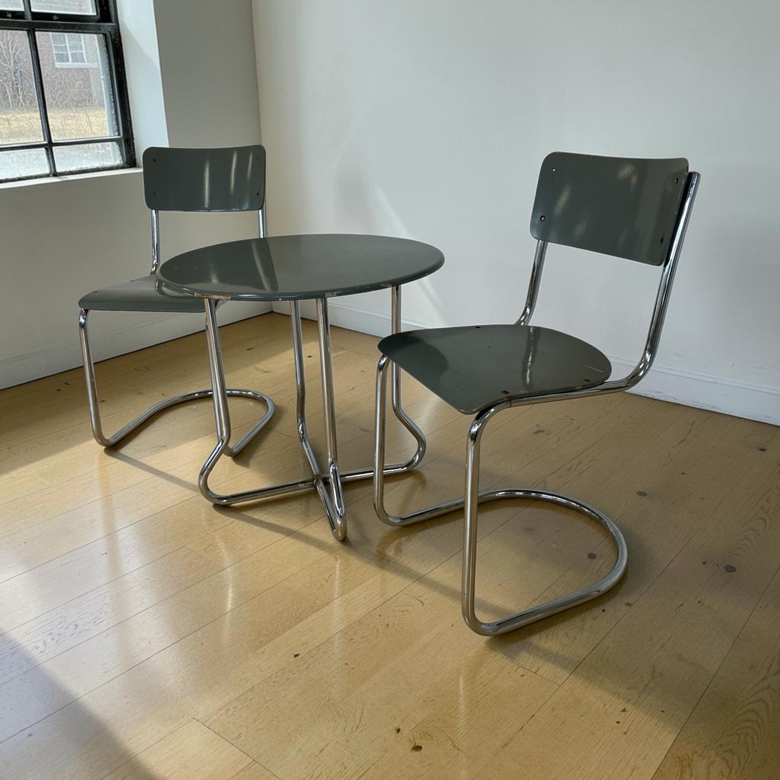 Auping Bauhaus set: 2 stoelen en salontafel uit 1936, Ophalen
