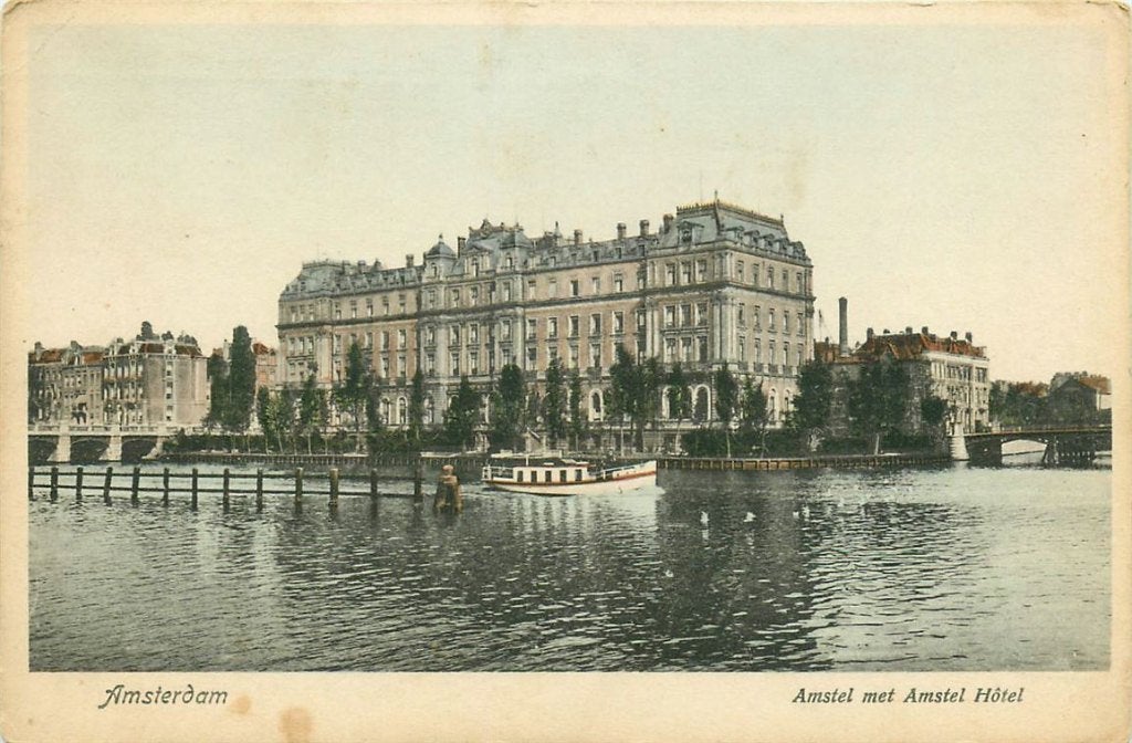 701-208-049 Amsterdam Amstel met Amstel Hotel, Verzenden, Voor 1920, Noord-Holland