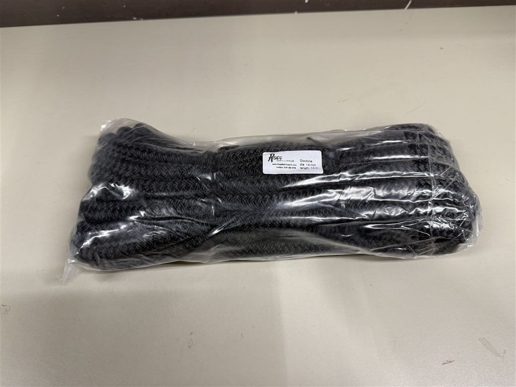 Zwart touw 14MM 12 meter lang scheepstouw, Ophalen of Verzenden, Nieuw, Overige typen