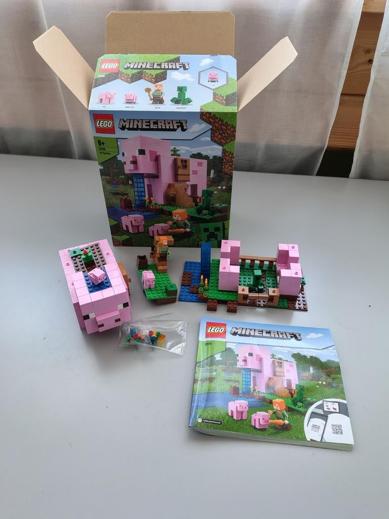 Lego Minecraft The Pig House 21170, Kinderen en Baby's, Speelgoed | Duplo en Lego, Ophalen of Verzenden, Zo goed als nieuw