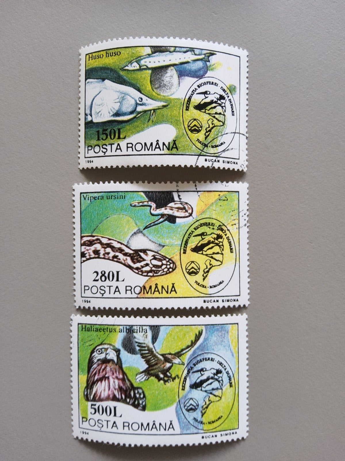 Roemeense postzegels 1994 - Donau Delta Biosfeerreservaat, Verzenden, Overige landen, Gestempeld