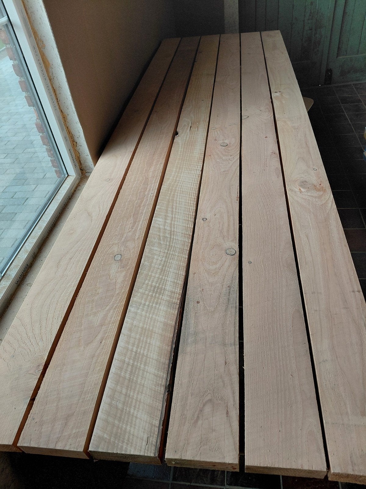 Douglas Tuintafelblad - 300x95cm, 5cm dik, Tuin en Terras, Tuintafels, Ophalen of Verzenden