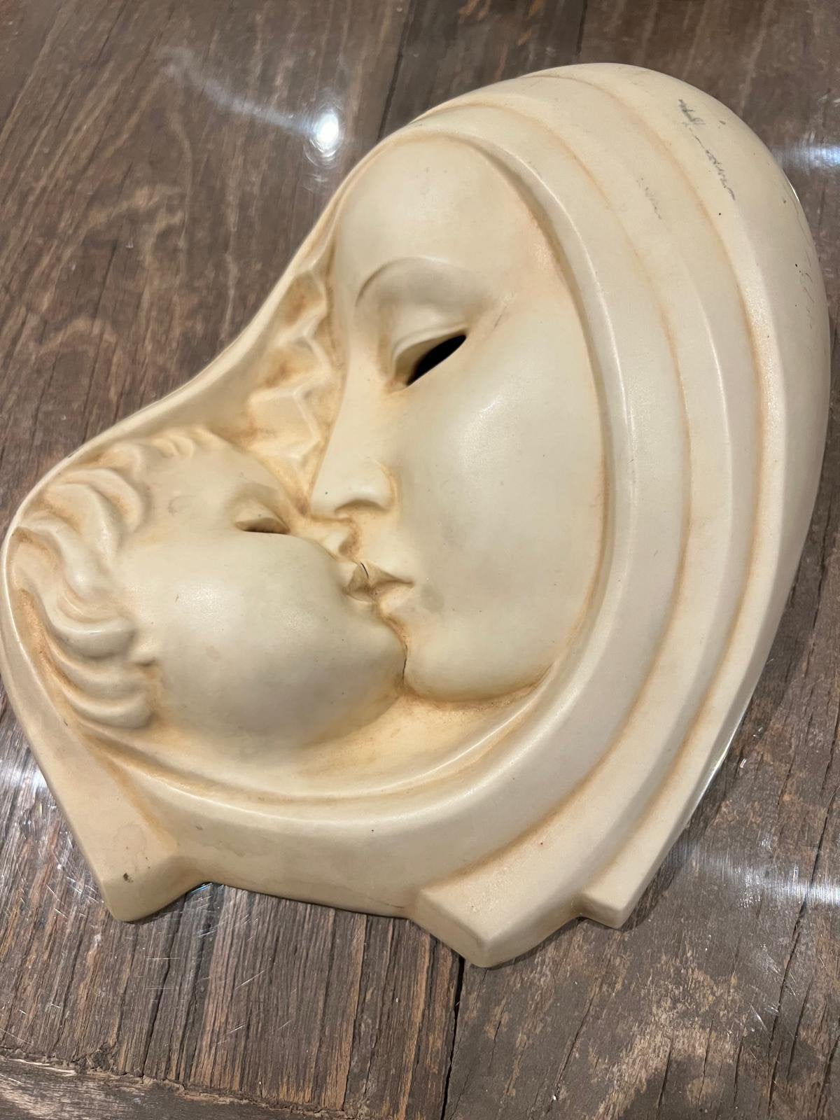 Antiek keramieken masker v Elly Strobach König by Royal Dux., Ophalen of Verzenden