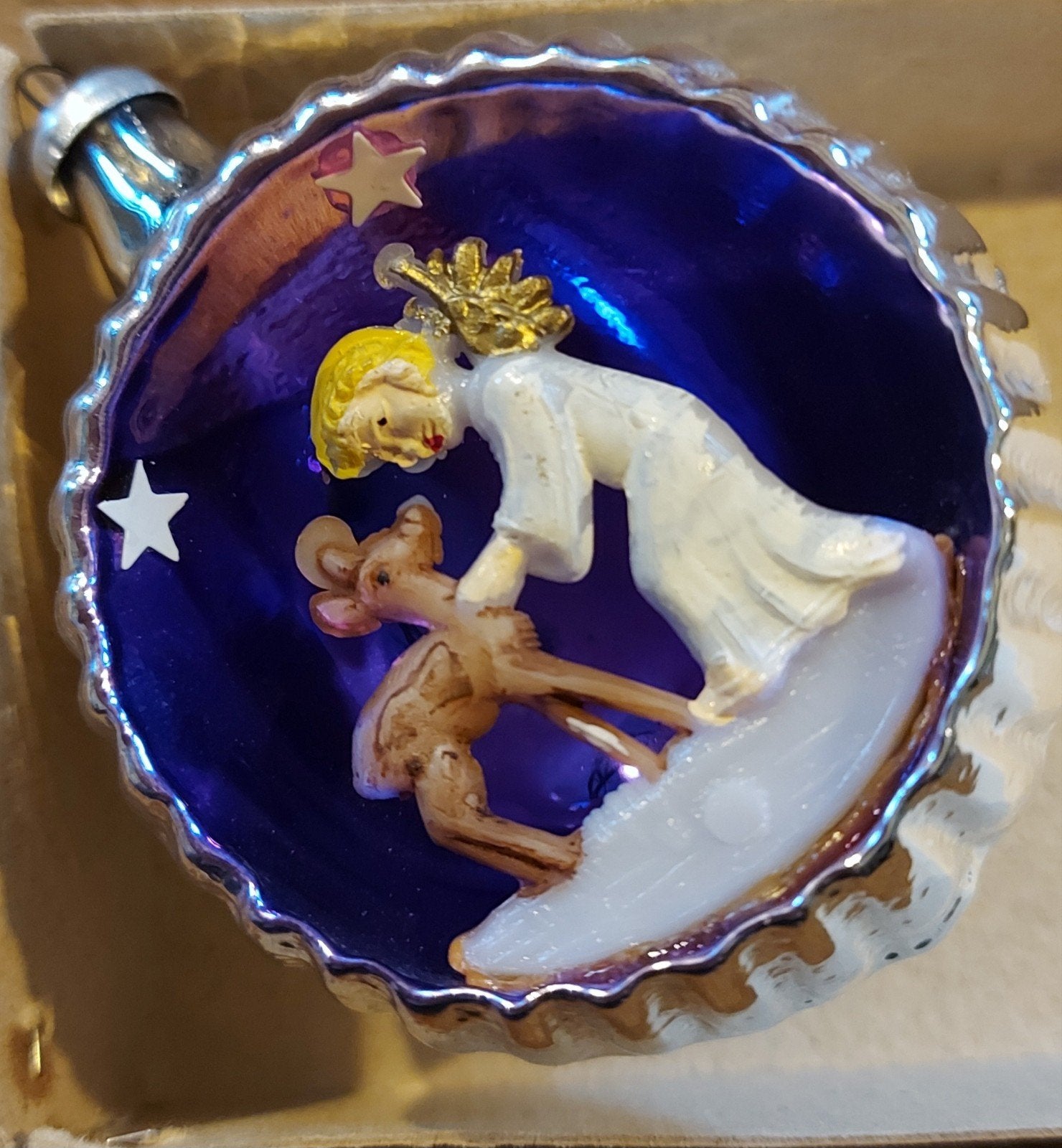mooie oude antieke diorama kerstbal, Diversen, Ophalen of Verzenden