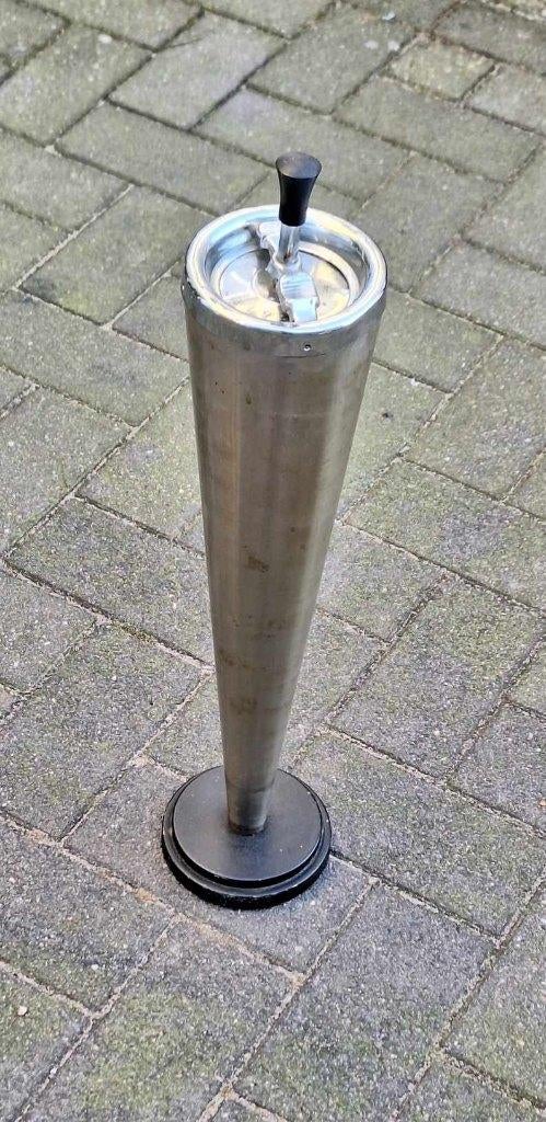 Vintage chromen staande vloerasbak uit 50'r jaren., Gebruikt, ., Ophalen of Verzenden, .