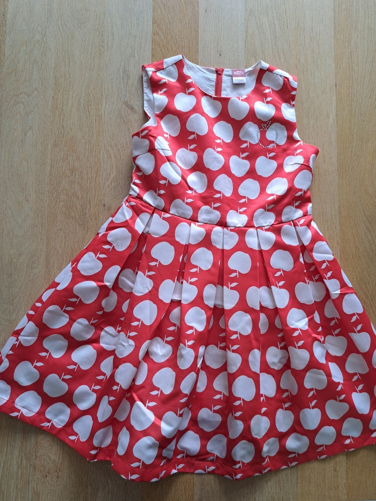 Minnie Mouse jurk met appelprint - Zo goed als nieuw, Meisje, Ophalen of Verzenden, Zo goed als nieuw, Jurk of Rok