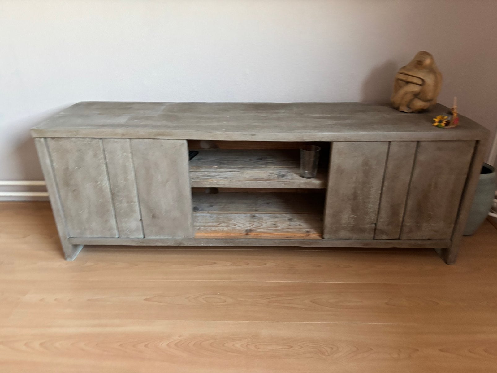 Tv kast steigerhout, Ophalen, Zo goed als nieuw, Minder dan 100 cm, 25 tot 50 cm