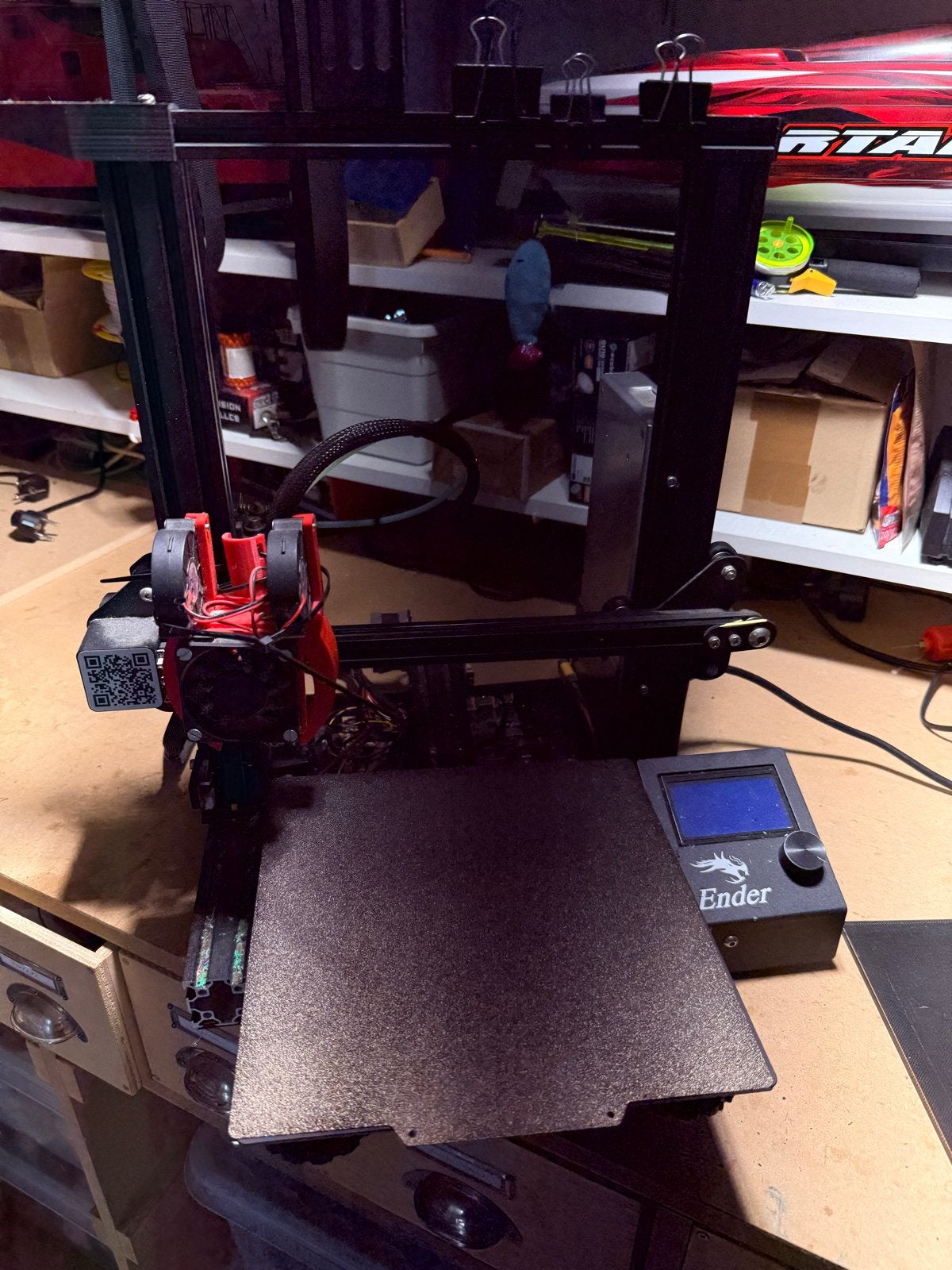Ender 3 Pro 3D-printer met upgrades en uitbreidingen, Gebruikt, Ingebouwde Wi-Fi, Ophalen of Verzenden, Filament
