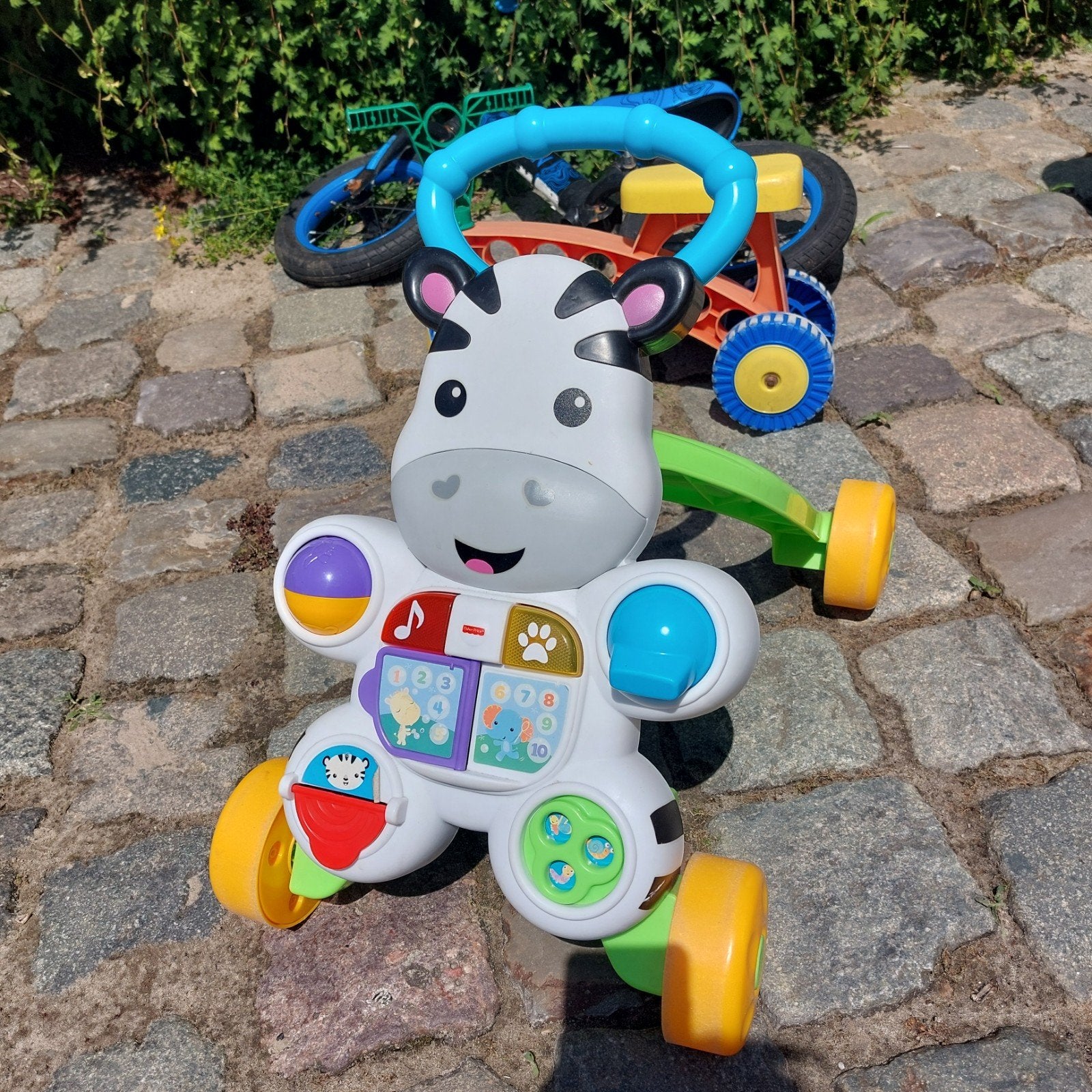 Fisher-Price Zebra Loopfiets en Activiteitenwalker, Ophalen of Verzenden