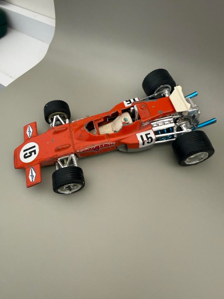 Vintage Mebetoys Lotus Ford 72 F1 #6673 (1:28) Jaren '70, Ophalen of Verzenden, Gebruikt, Formule 1