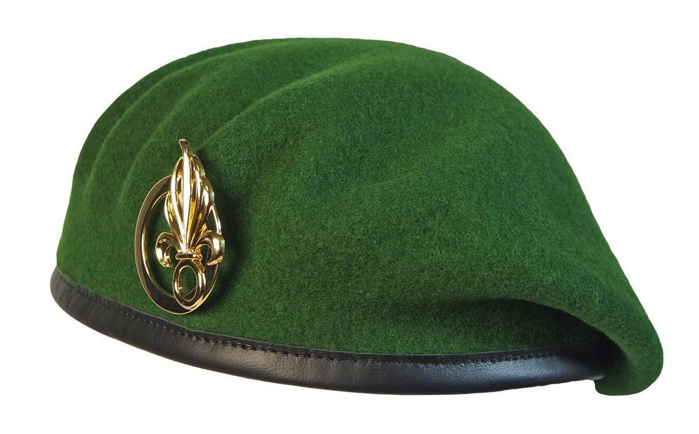 Groene baret Franse Vreemdelingenlegioen 3e REI - origineel, Ophalen of Verzenden, Landmacht, Overige gebieden, Helm of Baret
