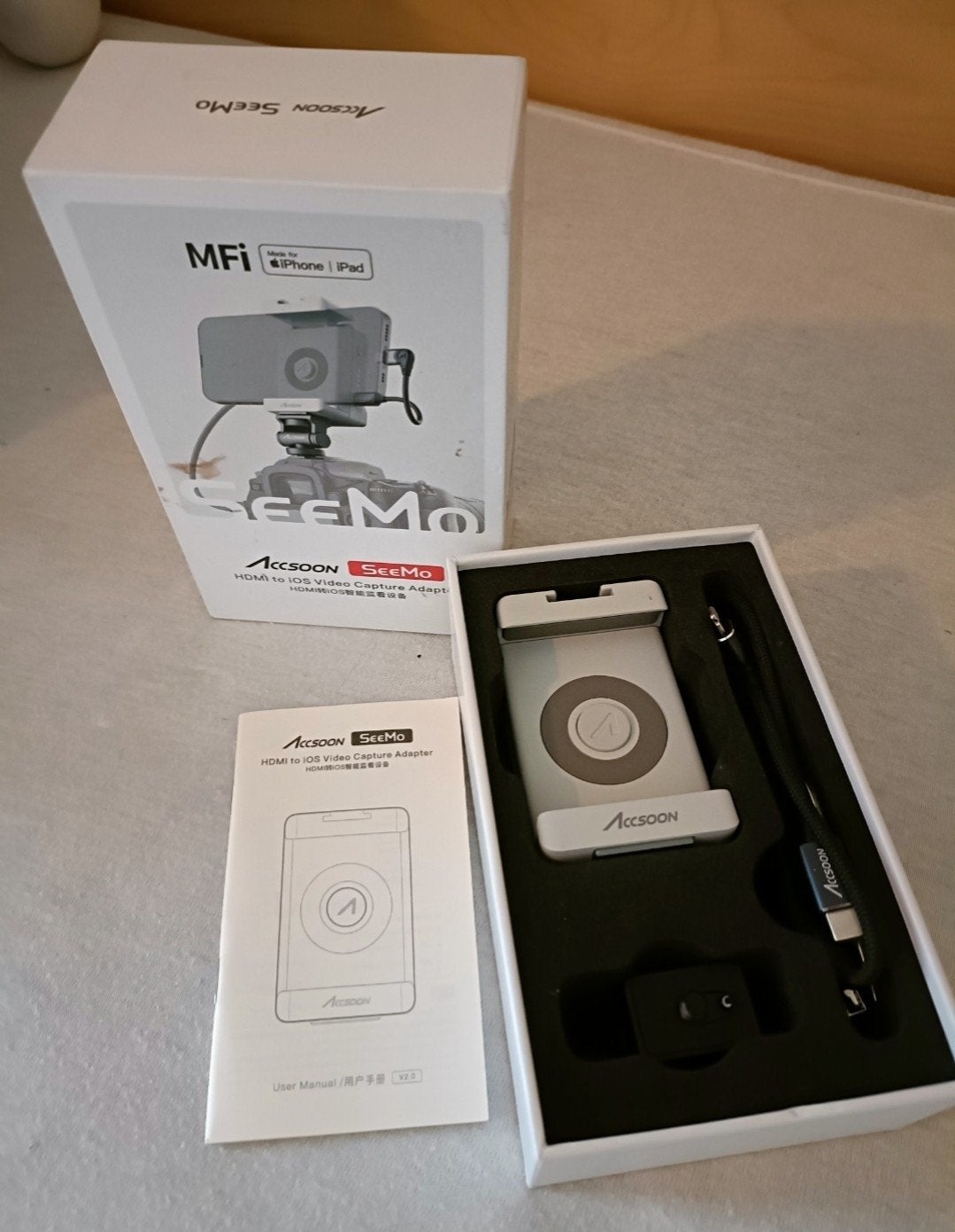 NIEUW Accsoon SeeMo HDMI naar iOS Video Capture Adapter, Audio, Tv en Foto, Videocamera's Digitaal, Overige merken, Nieuw, Overige soorten