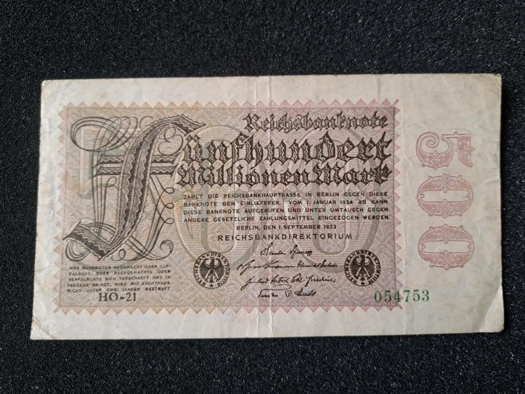 Historisch Duits 500 Miljoen Mark biljet (1923), Postzegels en Munten, Bankbiljetten | Europa | Eurobiljetten, Ophalen of Verzenden