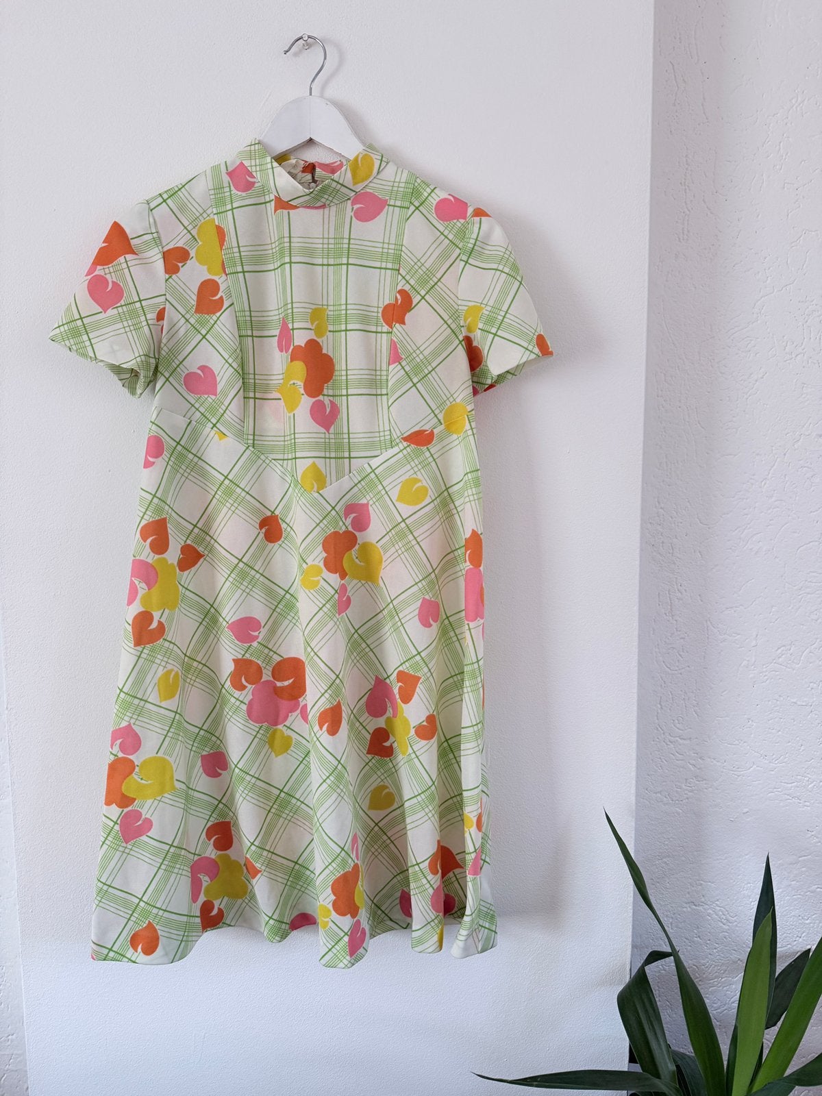Jaren 60 Mod grafisch jurkje, Vintage, Meerkleurig, Vintage, Vintage