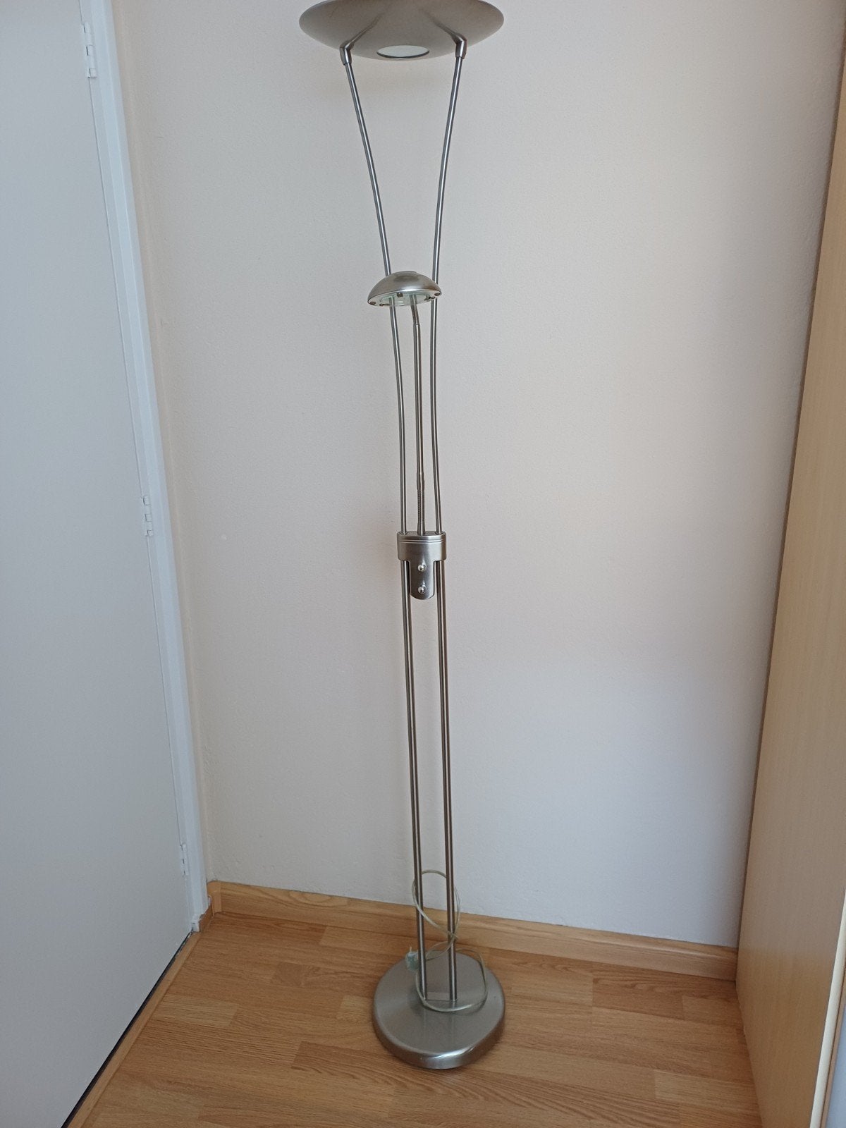 Moderne staande lampen set - uplighter en leeslamp, Ophalen, Gebruikt, Overige fittingen, Metaal