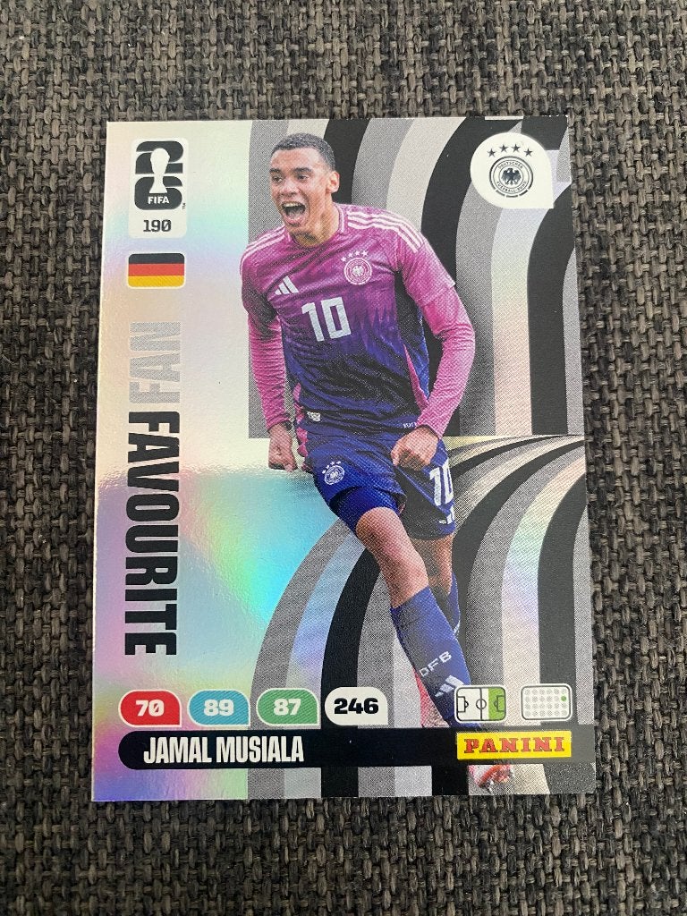 Jamal Musiala WK 2026 Panini Fan Favourite Kaart, Ophalen of Verzenden, Nieuw, Plaatje