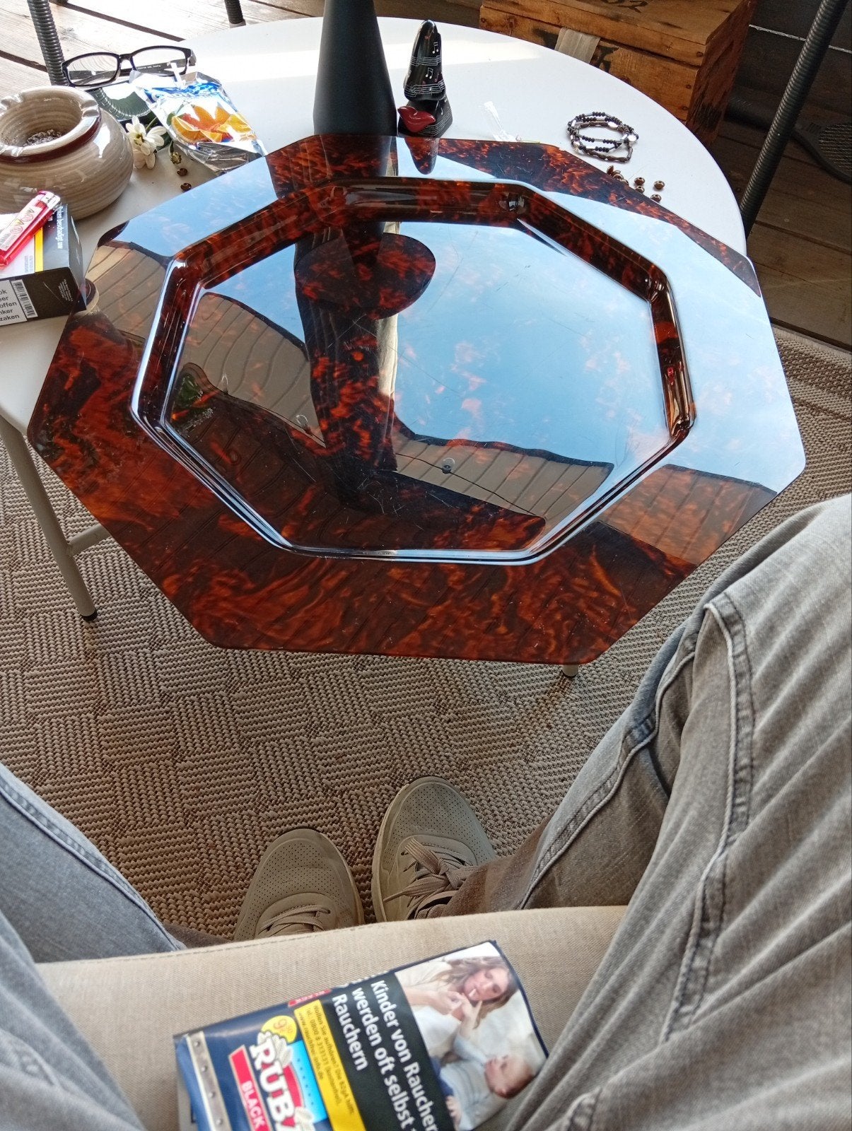 dior tortoise lucite schildpad dienblad, Seizoenskaart, Eén persoon