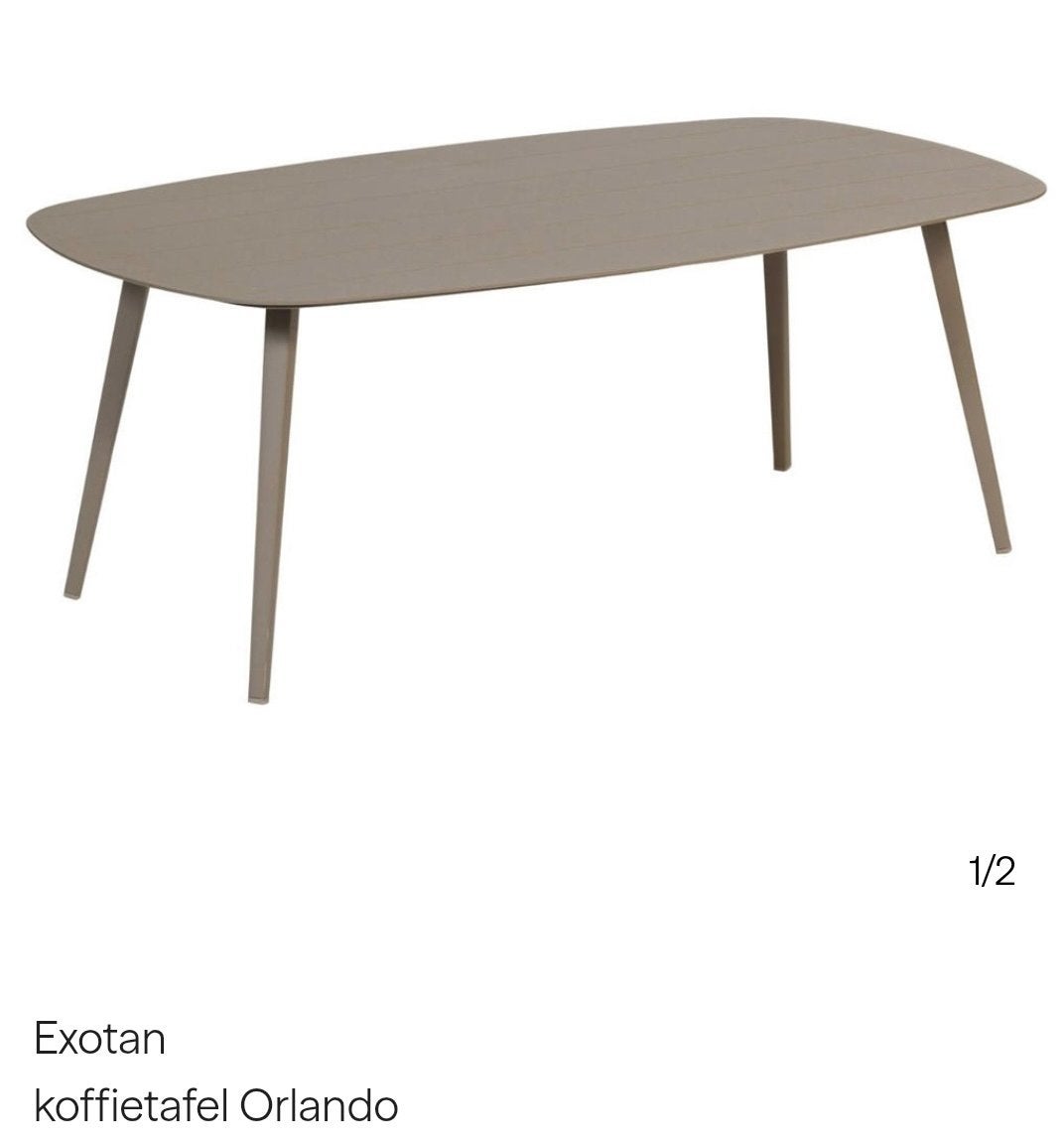 Tuin(salon)tafel Exotan Orlando aluminium, Ophalen, Gebruikt