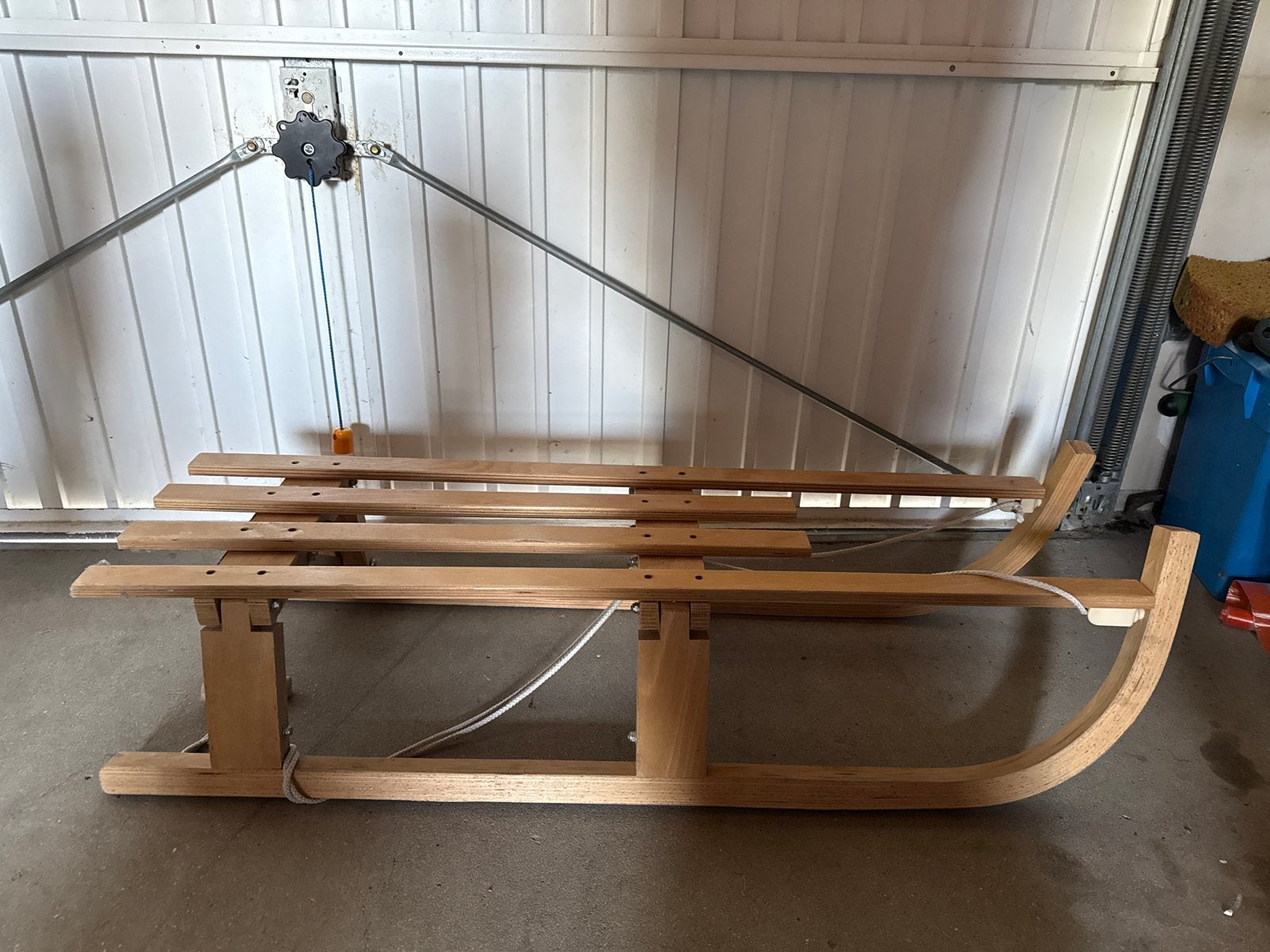 Houten Rodel Slee - Opvouwbaar en Compact, Ophalen, Gebruikt, Hout