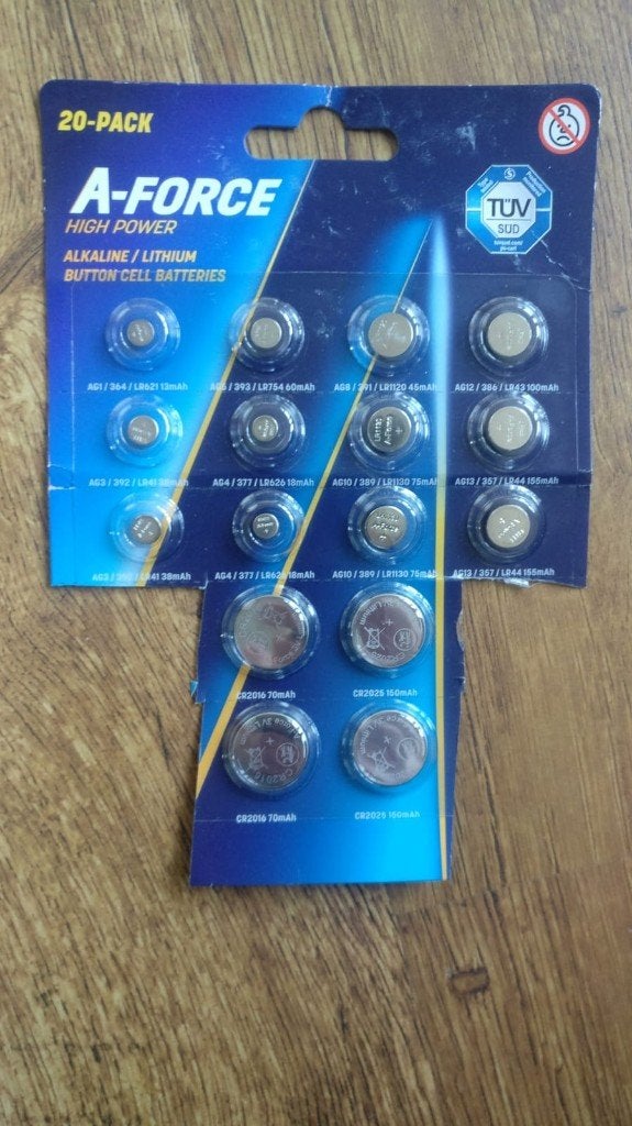 A-force verpakking met 16 knoopcelbatterijen nieuw, Ophalen of Verzenden, Nieuw