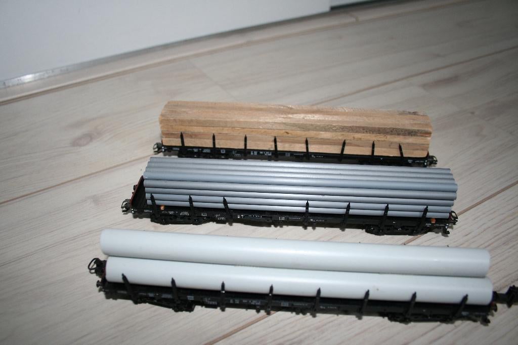marklin 4 assige rongen wagons, Wisselstroom, Gebruikt, Wagon, Ophalen of Verzenden