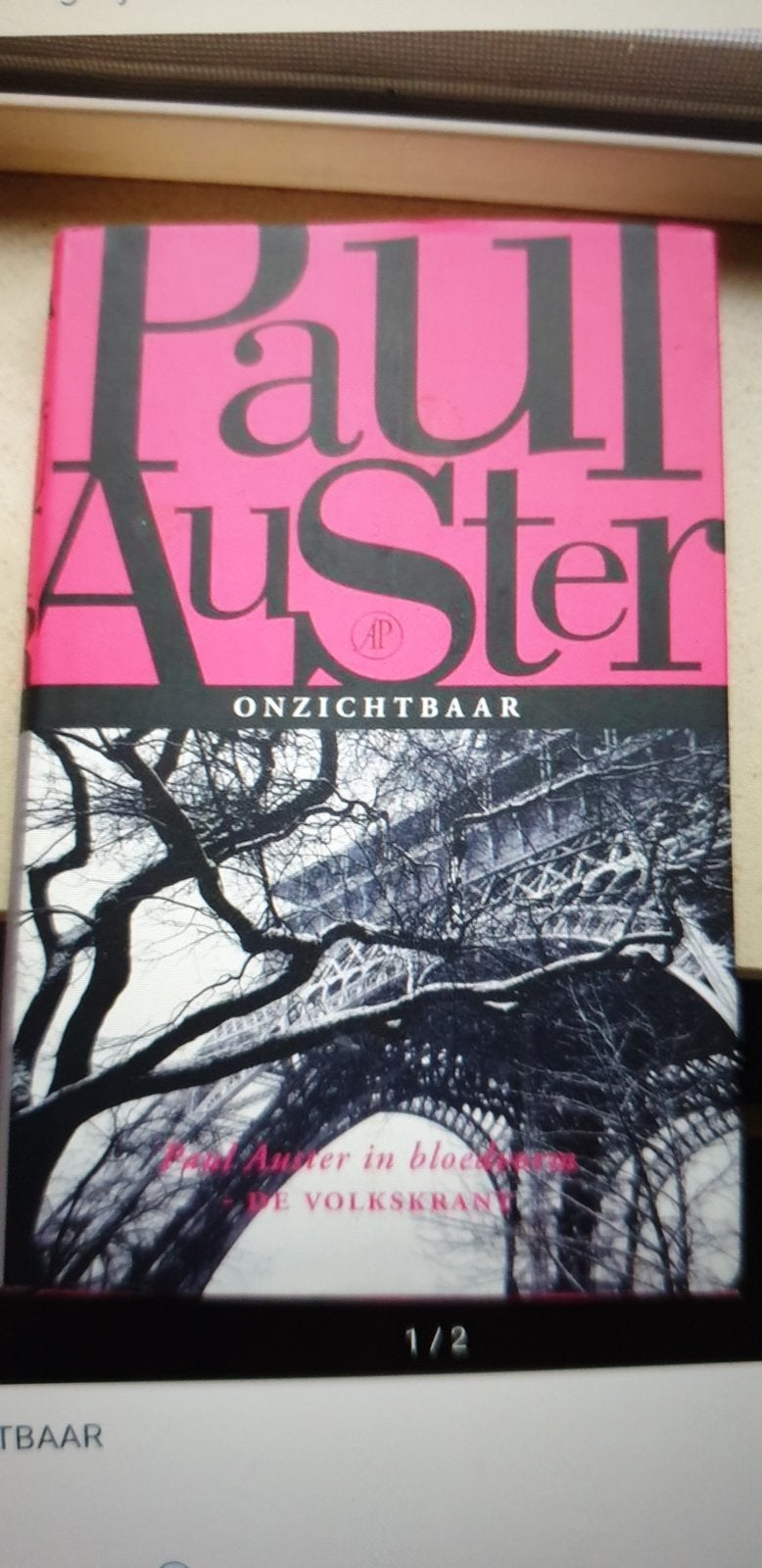 PAUL AUSTER.  ONZICHTBAAR, Ophalen of Verzenden, Gelezen