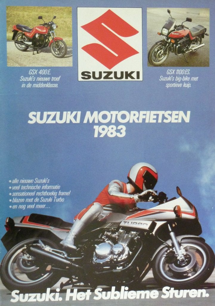 Folder SUZUKI Motorfietsen 1983, Motoren, Handleidingen en Instructieboekjes, Ophalen of Verzenden, Suzuki
