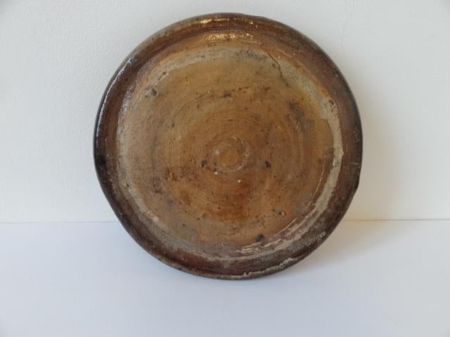 Plat deksel voor het afdekken van een pot, gres, Puisaye, Antiek en Kunst, Antiek | Keramiek en Aardewerk, Verzenden