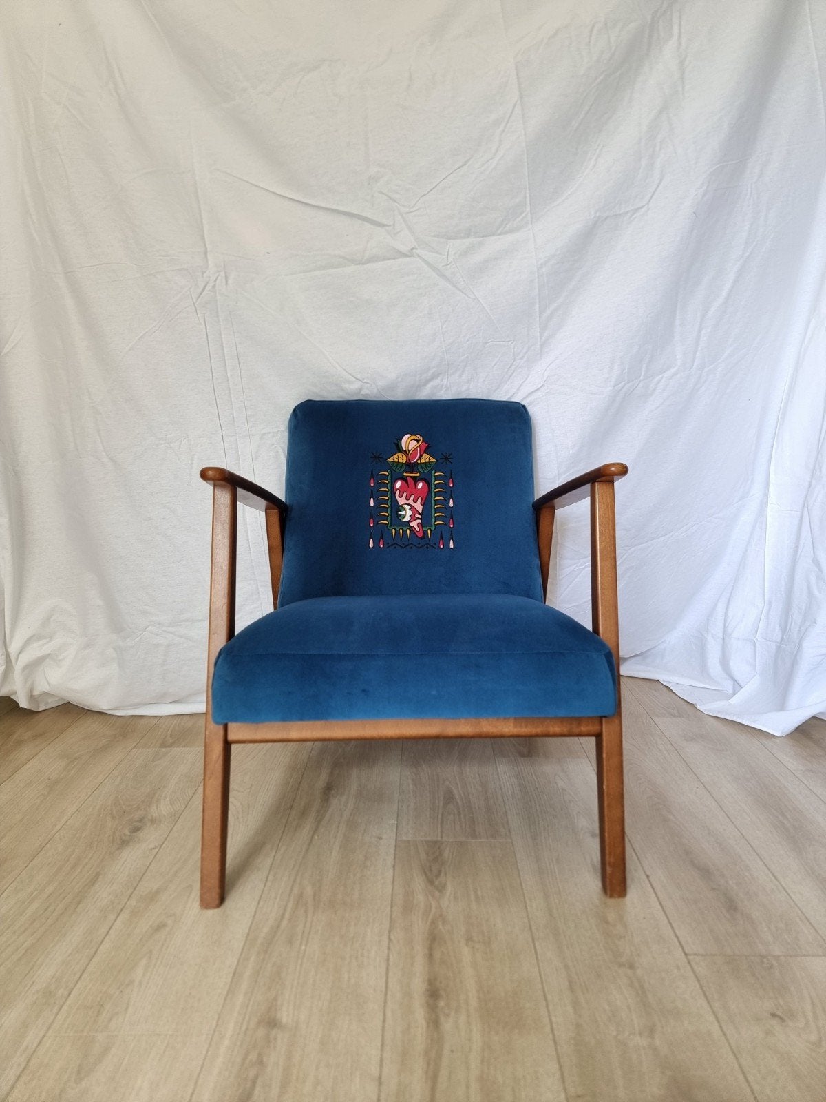 IKEA Ekenäset Fauteuil - Nieuw gestoffeerd - Uniek design, Huis en Inrichting, Fauteuils, Ophalen, Mid-century modern, Uniek design
