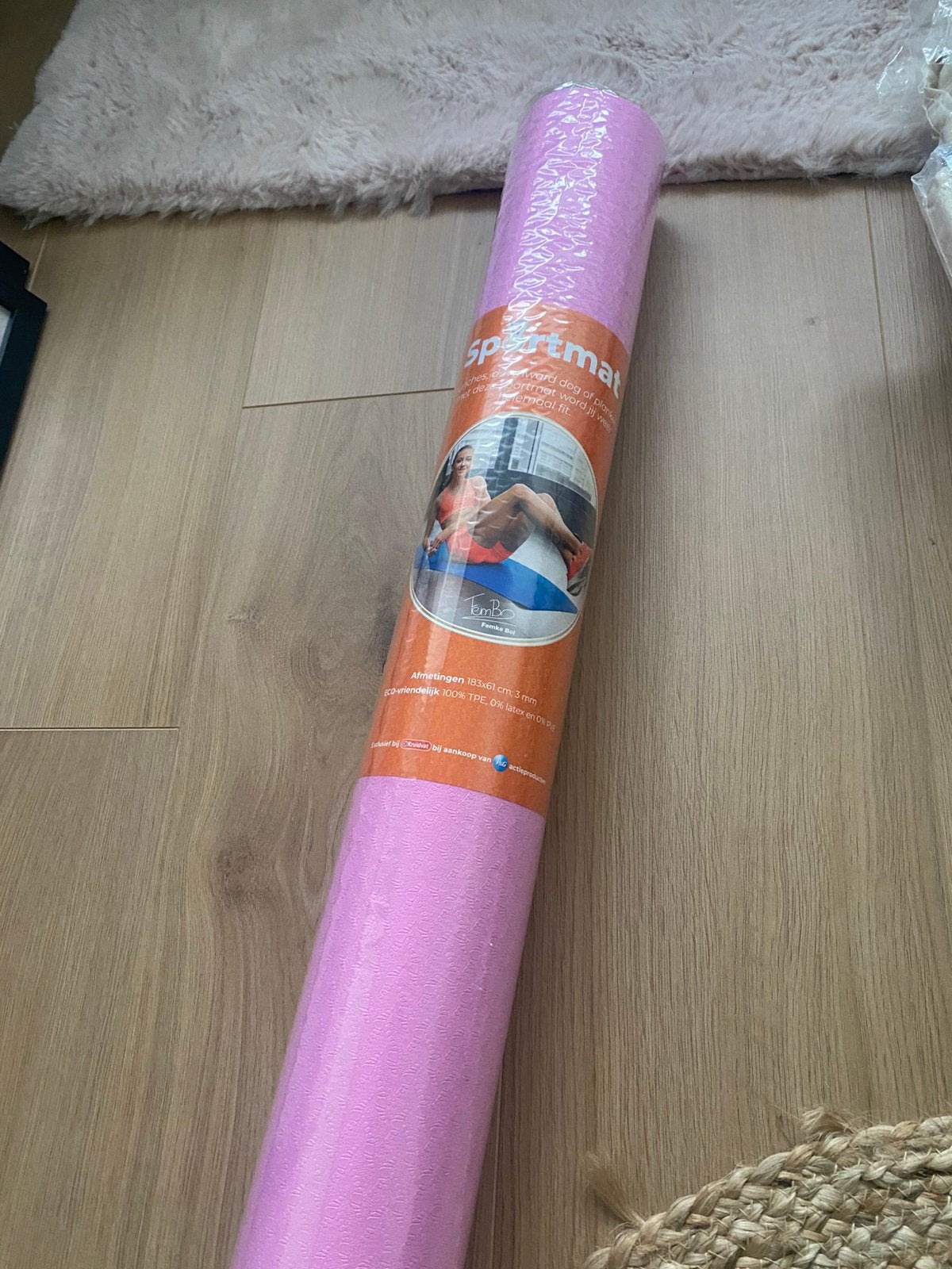 Nieuw sportmat roze sport mat foam fitness mat yoga, Ophalen of Verzenden, Nieuw, Yogamat