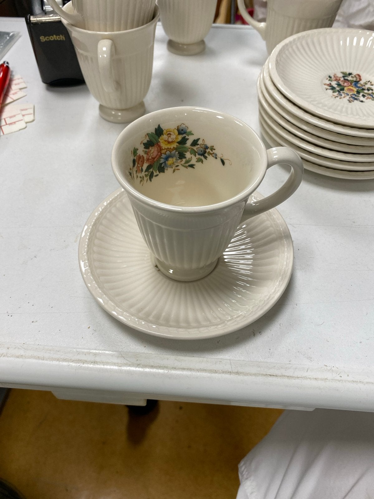 Wedgwood "Conway" theekopjes en schotels set, Ophalen of Verzenden