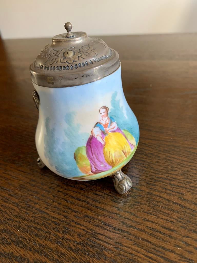 Luciferpotje of zwavelstokjes potje uit 19e eeuw, museumstuk, Verzenden