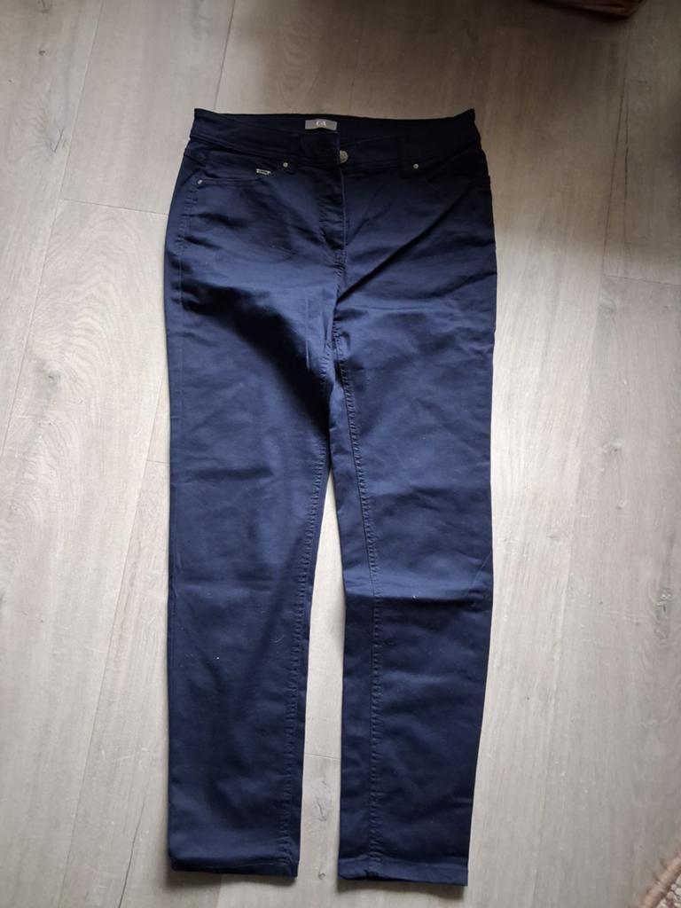 C&A Kaja Donkerblauwe Broek Maat 38/40 (M), Maat 38/40 (M), Blauw, Ophalen of Verzenden, Zo goed als nieuw