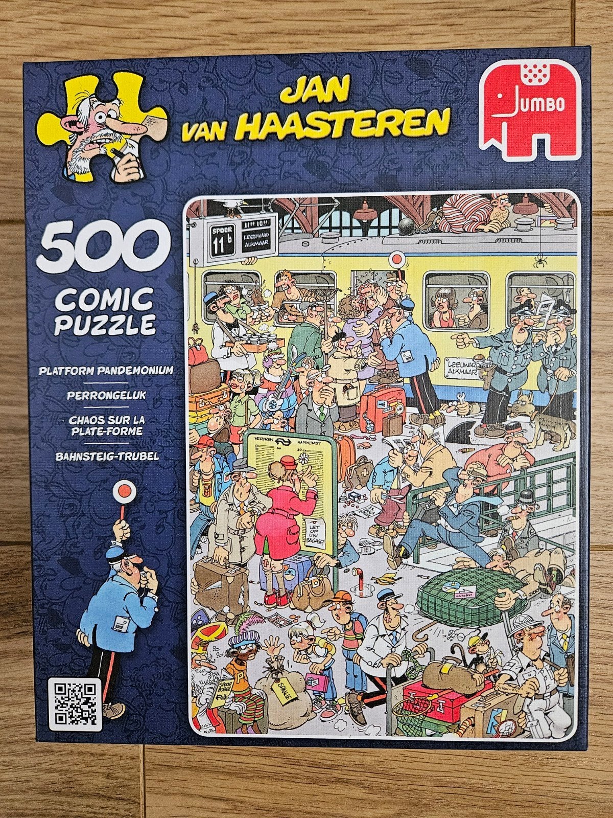 Jan van Haasteren puzzel "Perrongeluk", Ophalen, 500 t/m 1500 stukjes, Zo goed als nieuw, Legpuzzel
