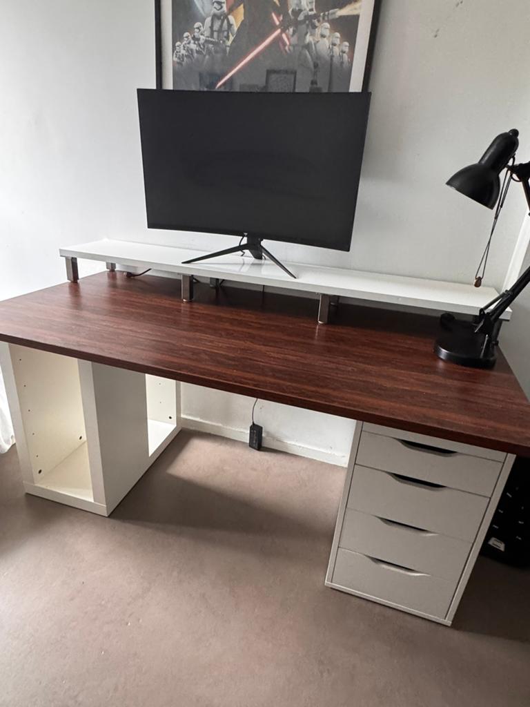 Bureau (Ikea) in goede staat, Ophalen, Gebruikt, 150 cm, Hout